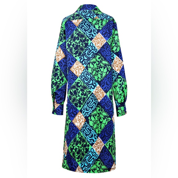 LAVIN vintage bright print shirt dress size 8 - Picture 3 of 9